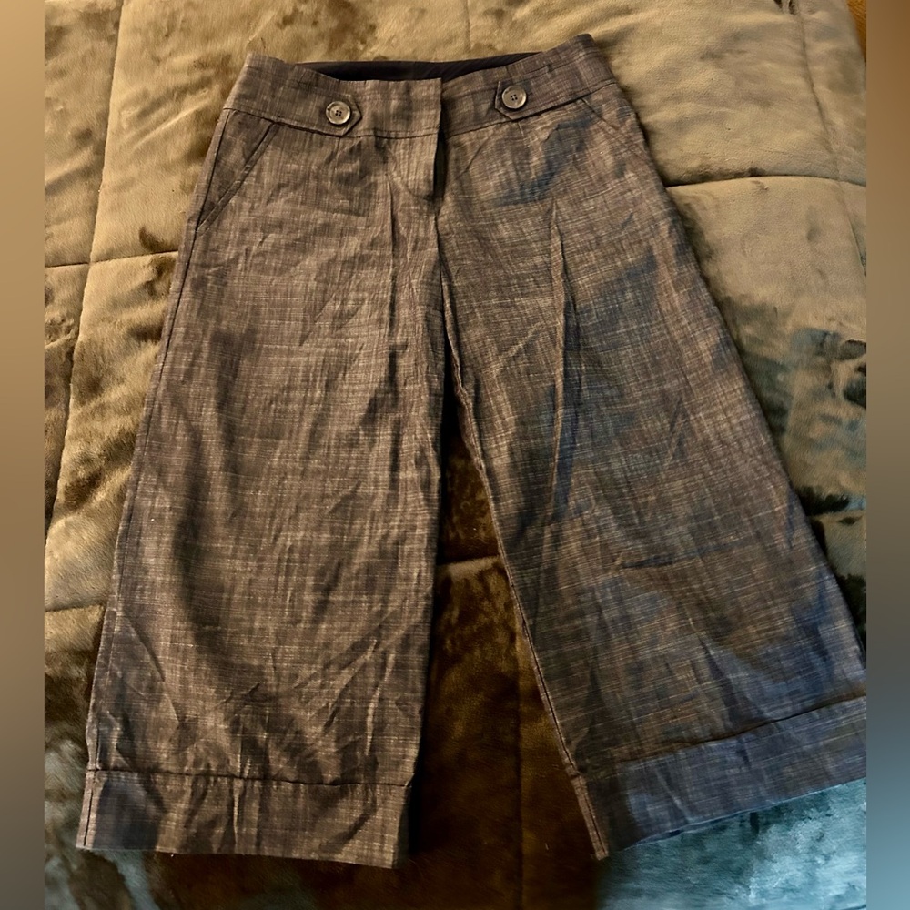 The Limited Cassidy Fit Grey Chambray Bermuda Shorts - Size 6